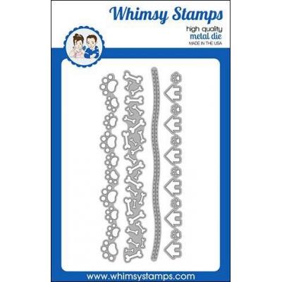 Whimsy Stamps Denise Lynn and Deb Davis Die - Paws And Bones Border